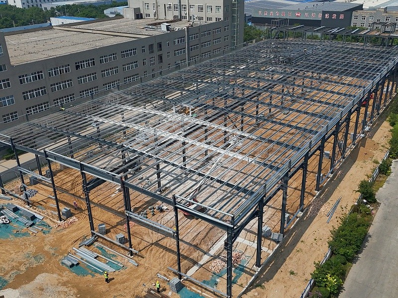 蔚蓝钢结构丨郑州德惠福钢结构厂房建造案例