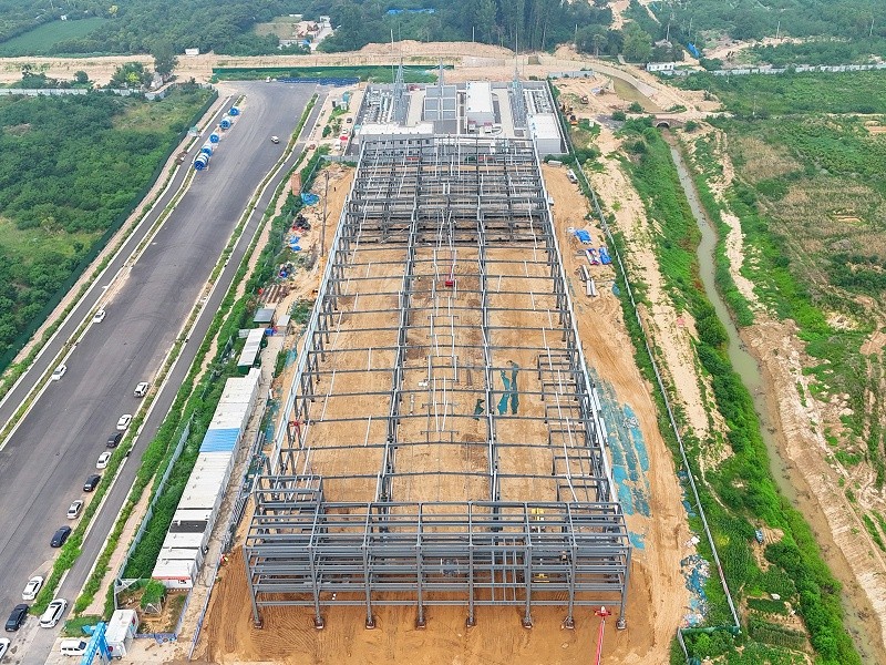 蔚蓝钢结构丨河南景链钢结构厂房建造案例