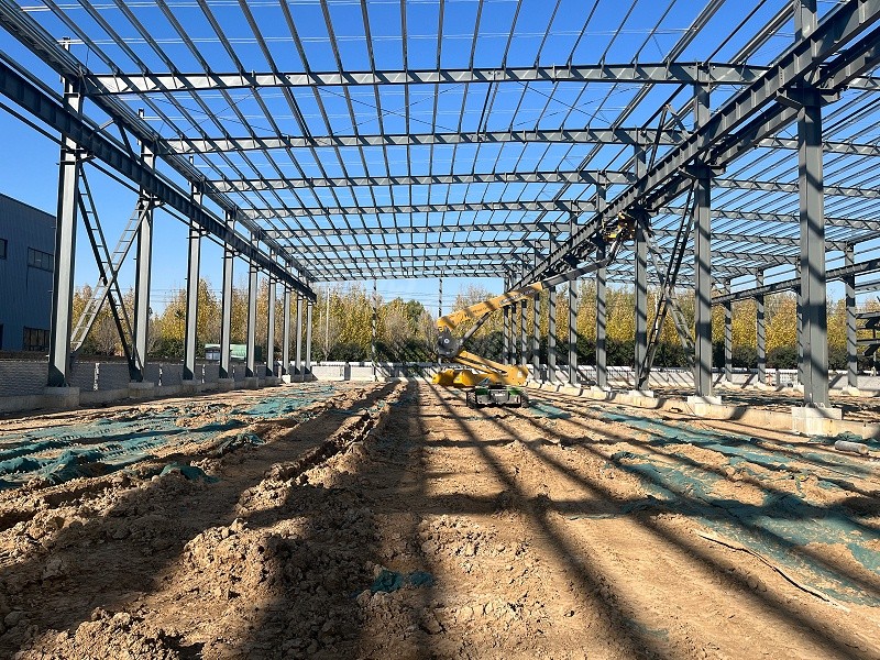 蔚蓝钢结构丨河南凯盛能源科技2#钢结构厂房建造案例