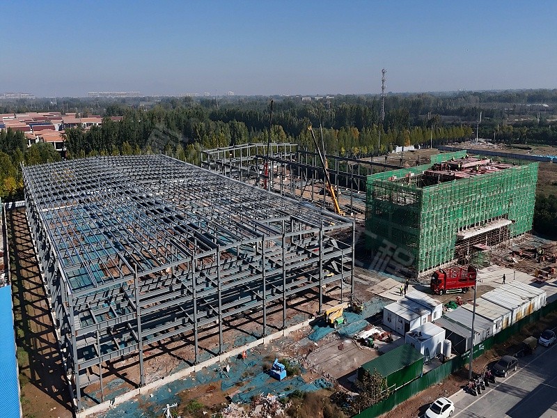蔚蓝钢结构丨河南凯盛能源科技2#钢结构厂房建造案例