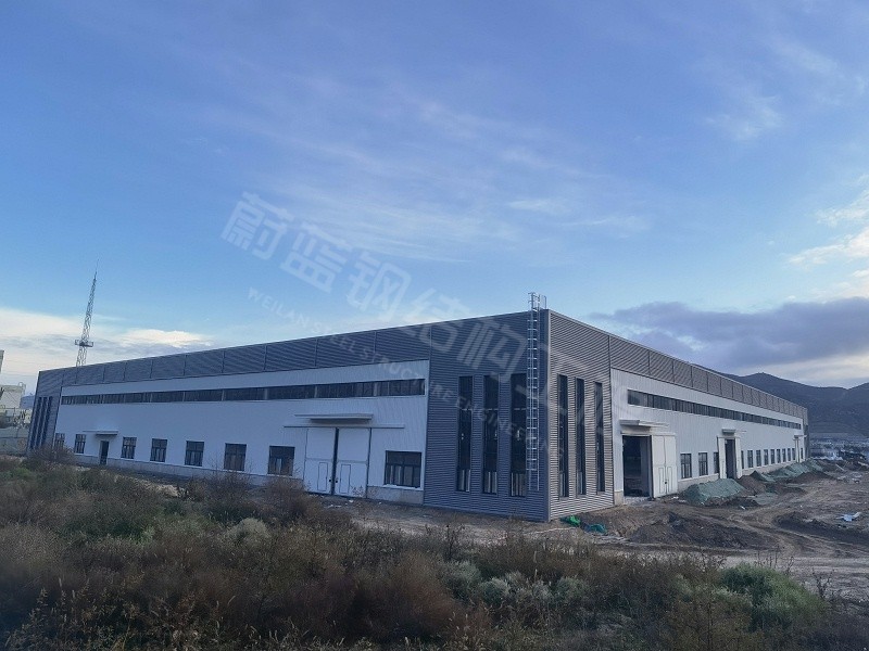 蔚蓝钢结构丨甘肃银财钢结构工业厂房建造案例