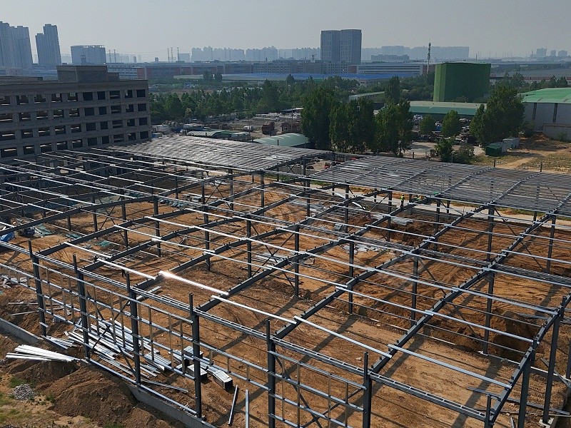 蔚蓝钢结构丨郑州仕振钢结构厂房建造案例