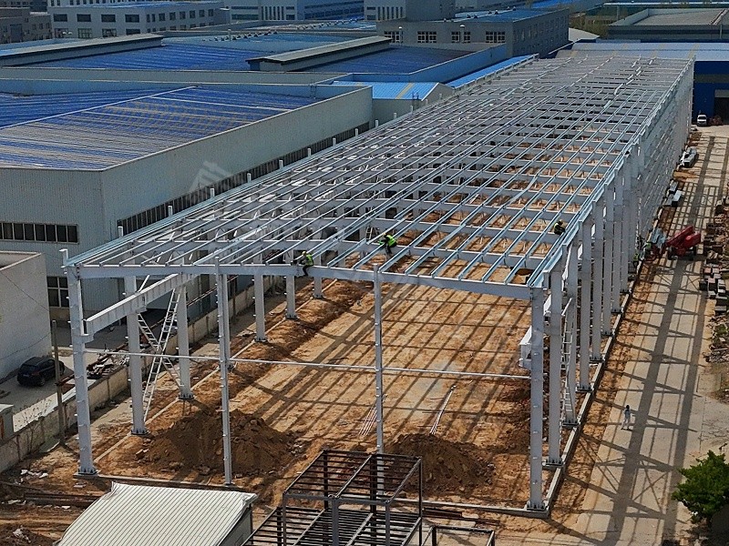 蔚蓝钢结构丨郑州普相钢结构厂房建造案例