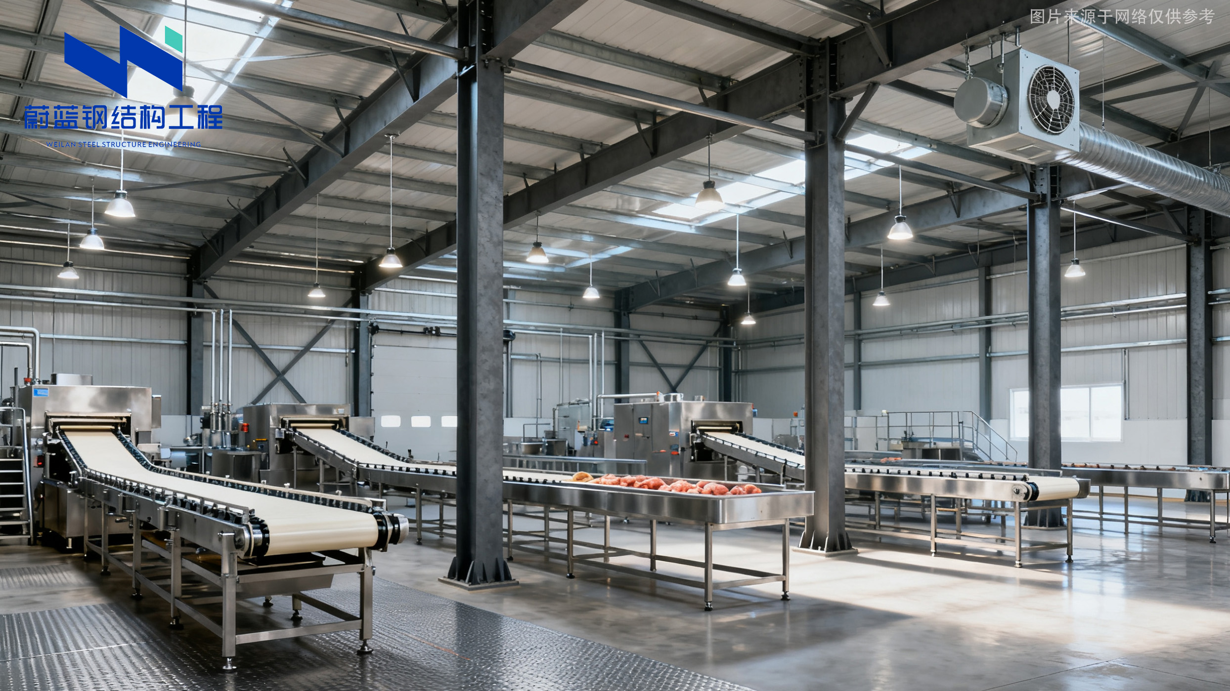 钢结构食品生产车间 钢结构食品生产车间