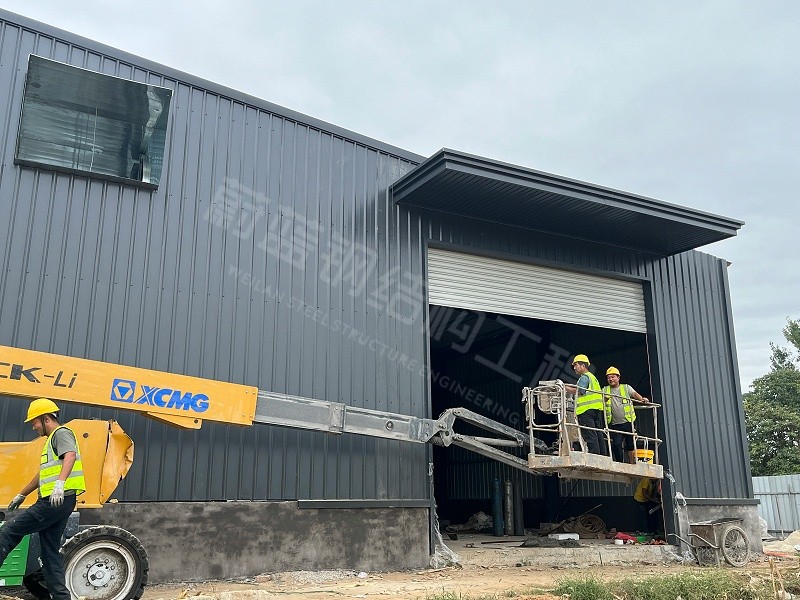 蔚蓝钢结构丨河南金蝌蚪食品科技钢结构厂房建造案例