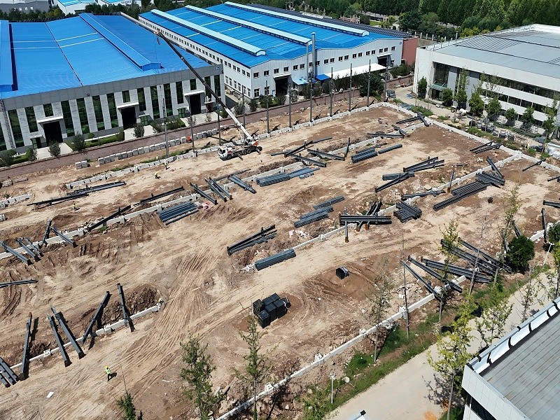 蔚蓝钢结构丨河南施美克5#钢结构厂房建造案例