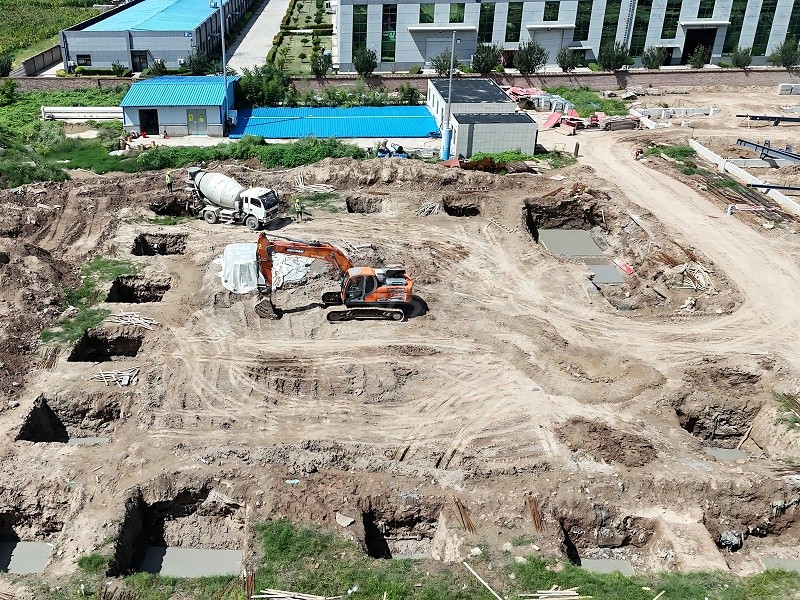 蔚蓝钢结构丨河南施美克9#钢结构厂房建造案例