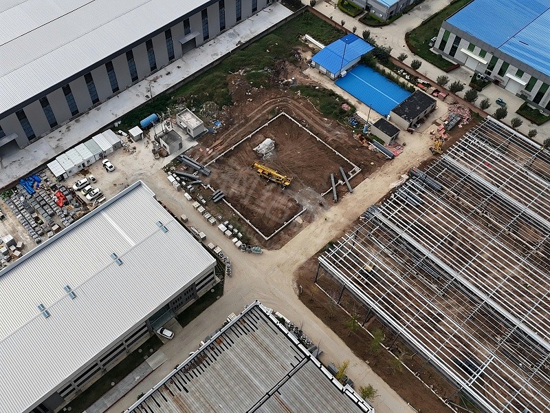 蔚蓝钢结构丨河南施美克9#钢结构厂房建造案例