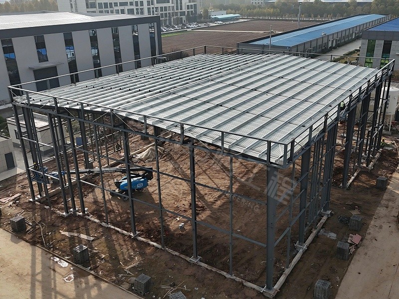 蔚蓝钢结构丨河南施美克9#钢结构厂房建造案例