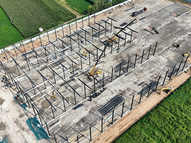 蔚蓝钢结构丨河南威佰特钢结构厂房建造案例