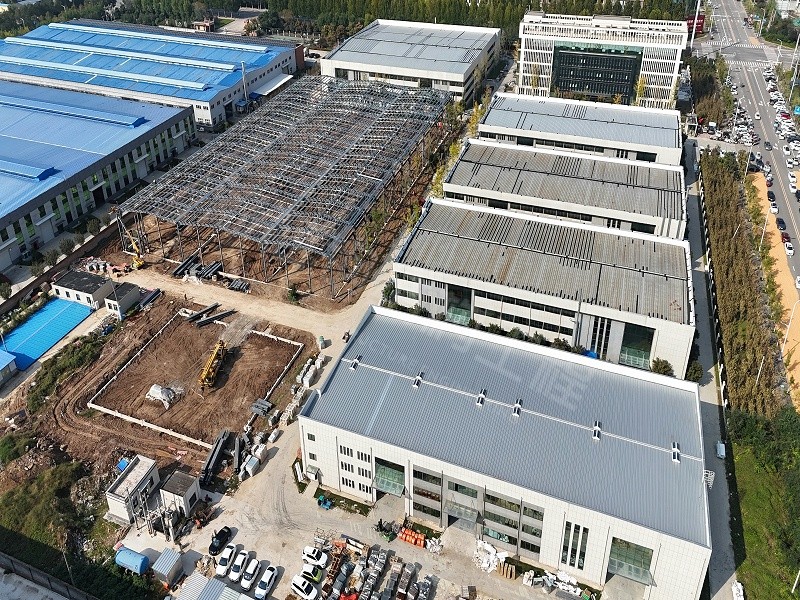 蔚蓝钢结构丨河南施美克5#钢结构厂房建造案例
