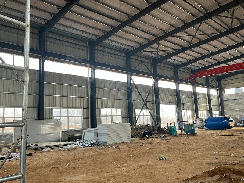 蔚蓝钢结构丨三门峡孚德科技钢结构厂区建造案例