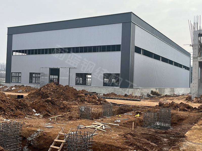 蔚蓝钢结构丨三门峡孚德科技钢结构厂区建造案例