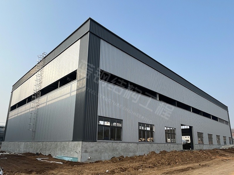 蔚蓝钢结构丨三门峡孚德科技钢结构厂区建造案例