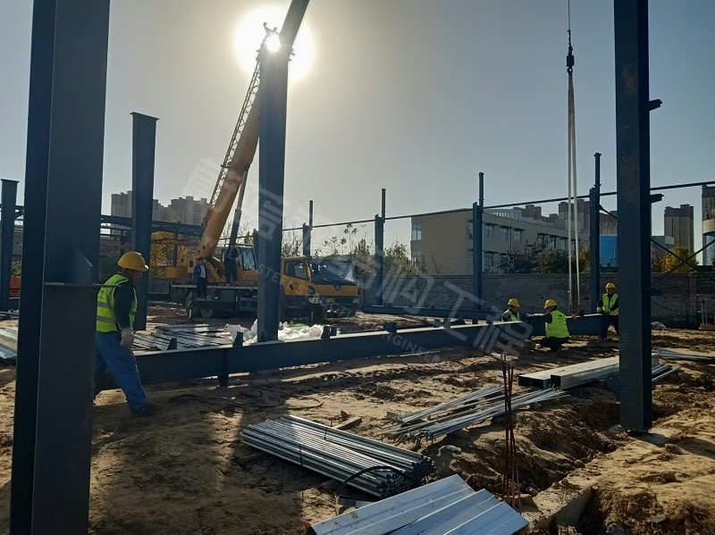蔚蓝钢结构丨北京现代商丘4S店建造案例