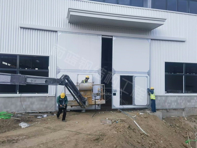 蔚蓝钢结构丨甘肃银财钢结构工业厂房建造案例