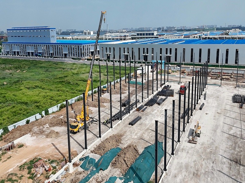 蔚蓝钢结构丨河南威百特钢结构厂房建造案例